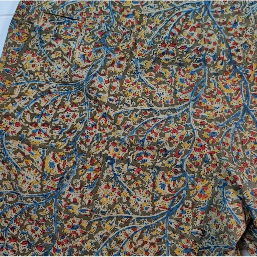 Bills Khakis Parker Short Mens 37 Olive Paisley Floral Print Standard Fit USA